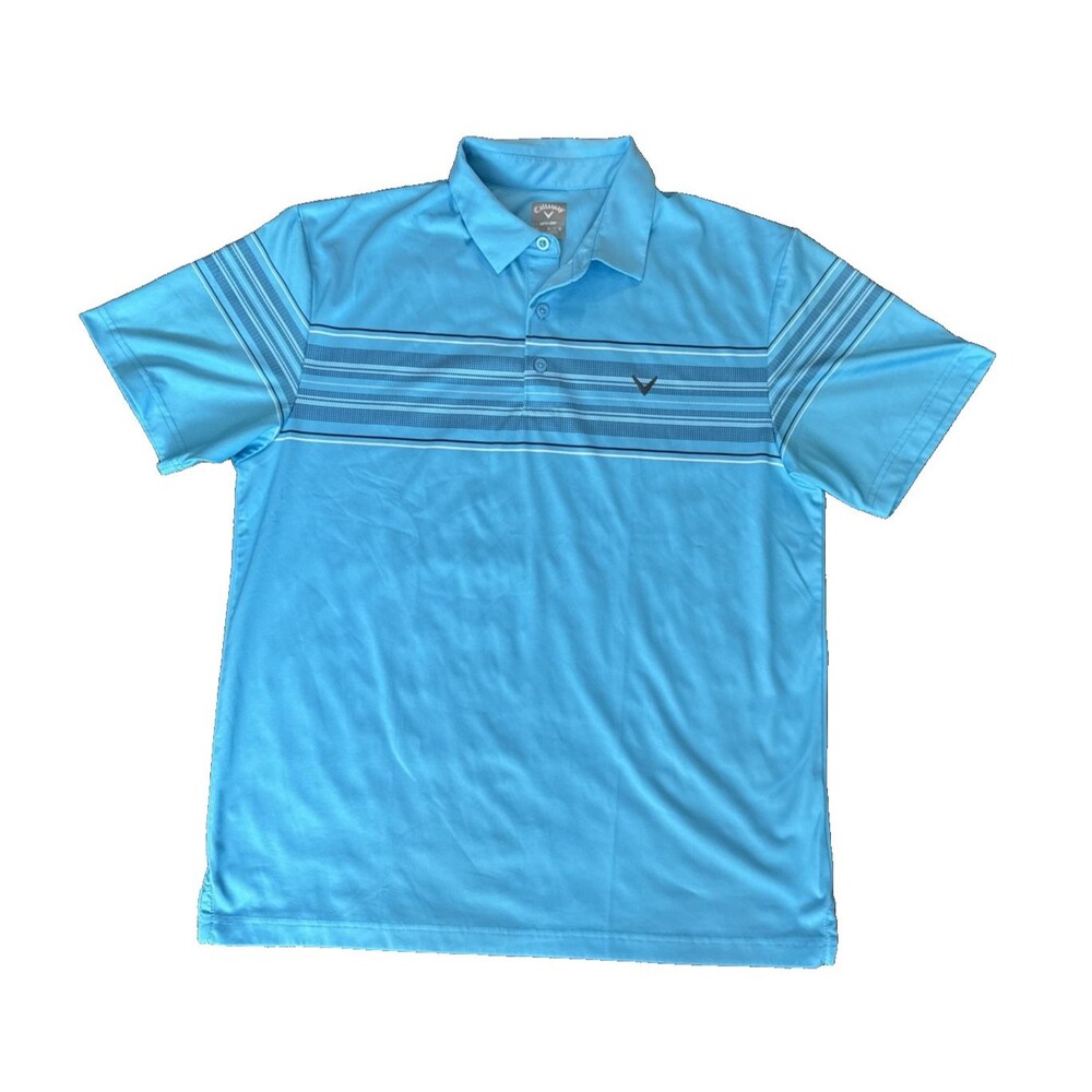 Callaway Golf Polo Opti-Dri Performance Short Sleeve Men Size Large Blue